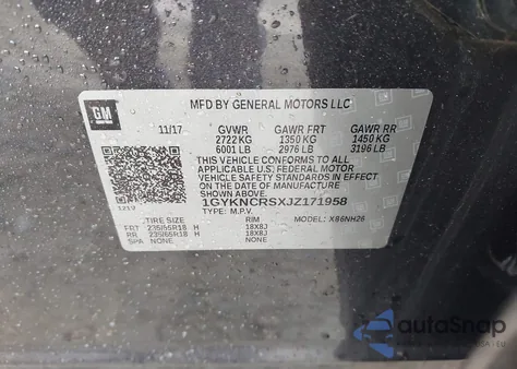 2018 Cadillac Xt5 Luxury from USA, damaged, VIN 1GYKNCRSXJZ171958